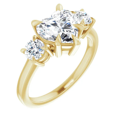 Heart Accent Engagement Ring