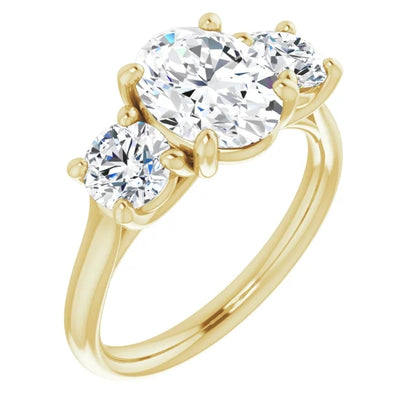 Oval Accent Engagement Ring