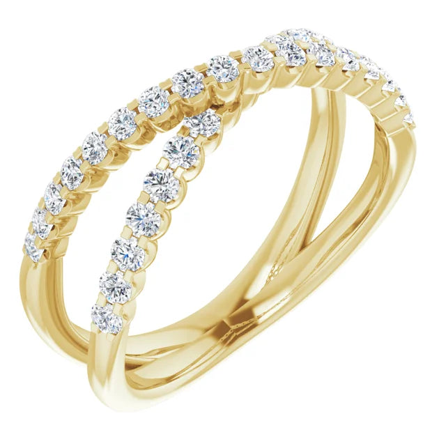 Diamond Twist Wedding Band