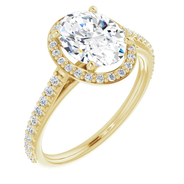 Oval Halo Style Engagement Ring