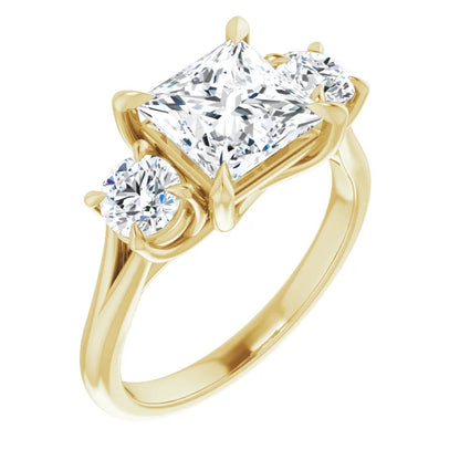 Princess Accent Engagement Ring