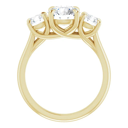 Round Brilliant Accent Engagement Ring