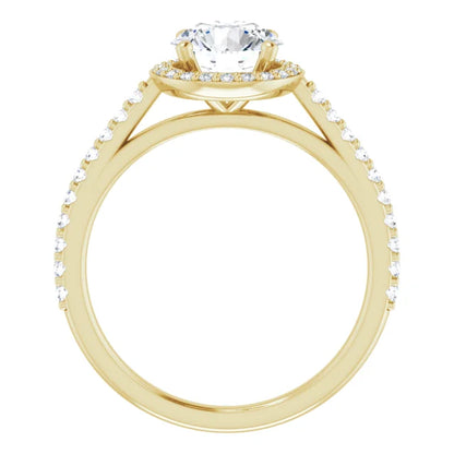 Round Brilliant Halo Style Engagement Ring