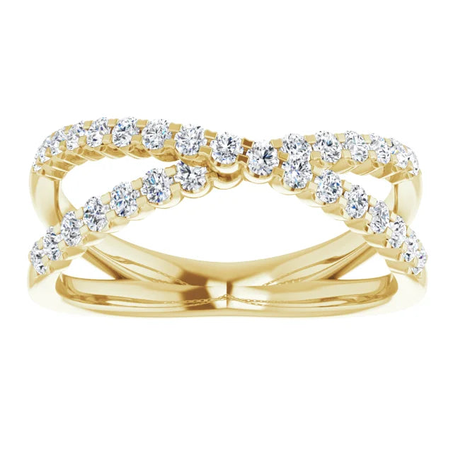 Diamond Twist Wedding Band