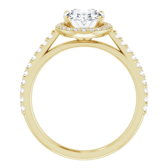 Oval Halo Style Engagement Ring