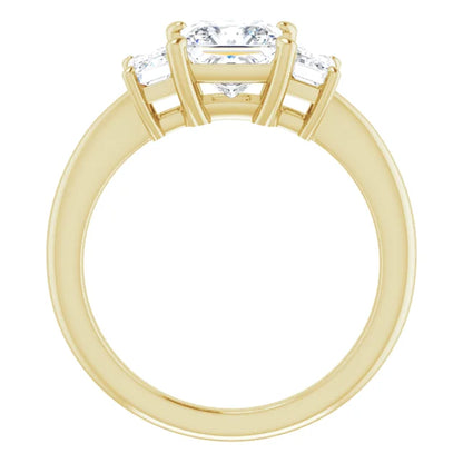 Princess Accent Engagement Ring