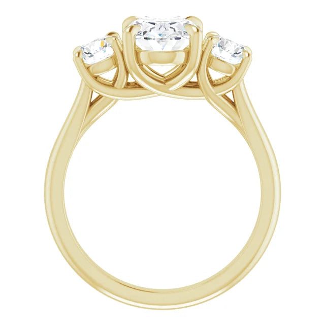 Oval Accent Engagement Ring