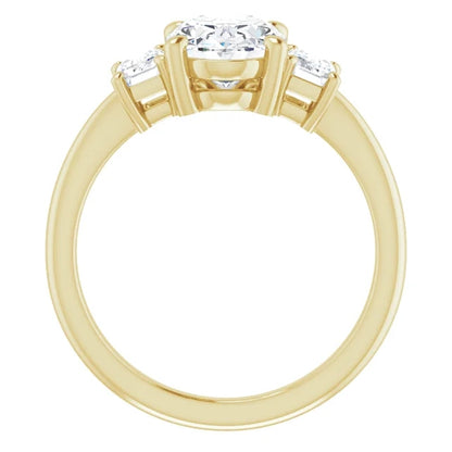 Oval Accent Engagement Ring