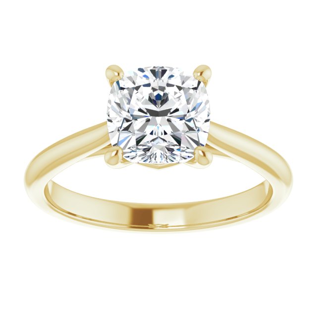 Cushion Solitaire Engagement Ring