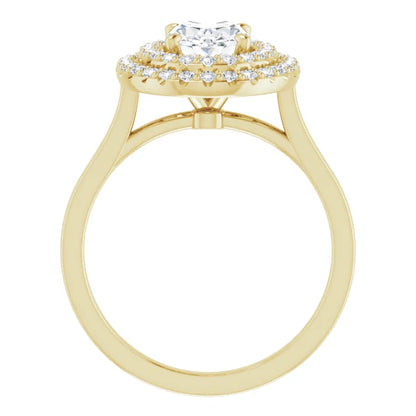 Oval Double Halo Style Engagement Ring