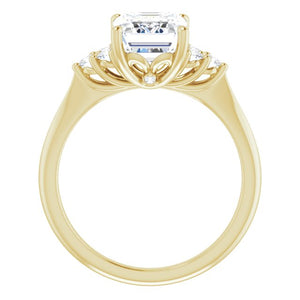 Emerald Antique Inspired Design Engagement Ring