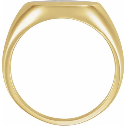 Men's Round Signet Ring