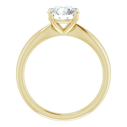 Round Brilliant Knife Edge Solitaire Engagement Ring