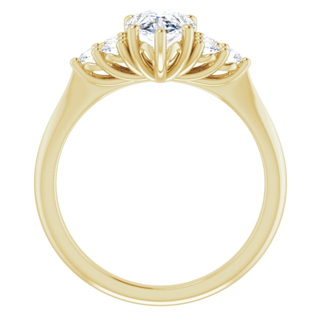 Pear Antique Inspired Design Engagement Ring