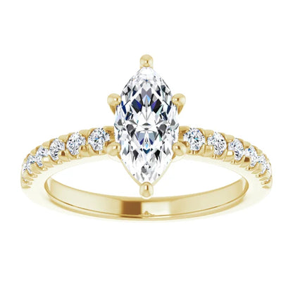 Marquise Six Claw Set Style Engagement Ring