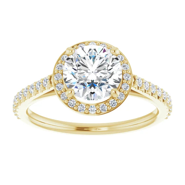 Round Brilliant Halo Style Engagement Ring