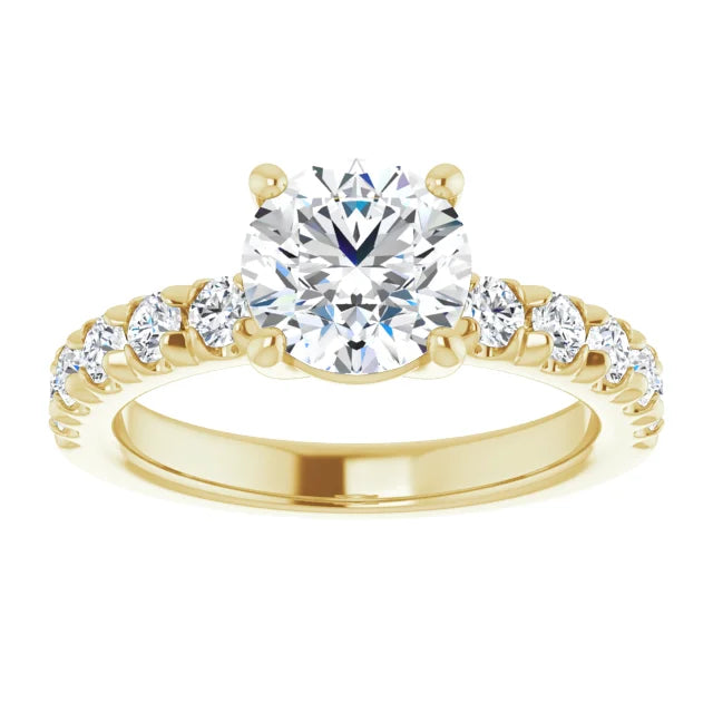 Round Brilliant Four Claw Set Style Engagement Ring