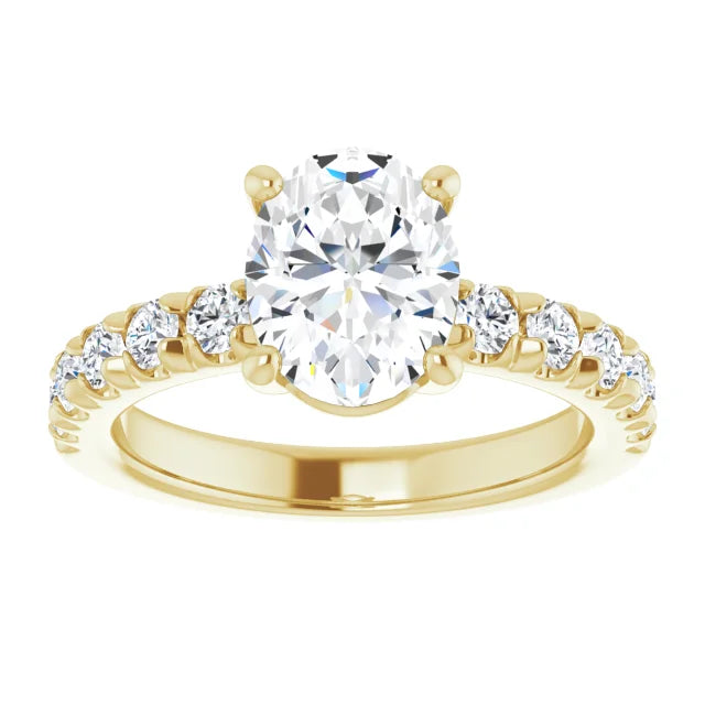 Oval Four Claw Set Style Engagement Ring