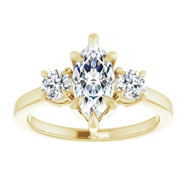 Marquise Accent Engagement Ring