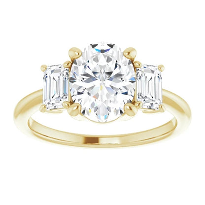 Oval Accent Engagement Ring