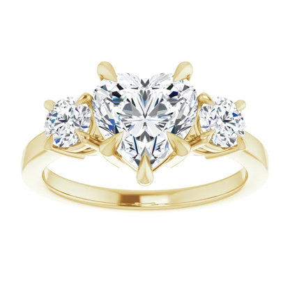 Heart Accent Engagement Ring