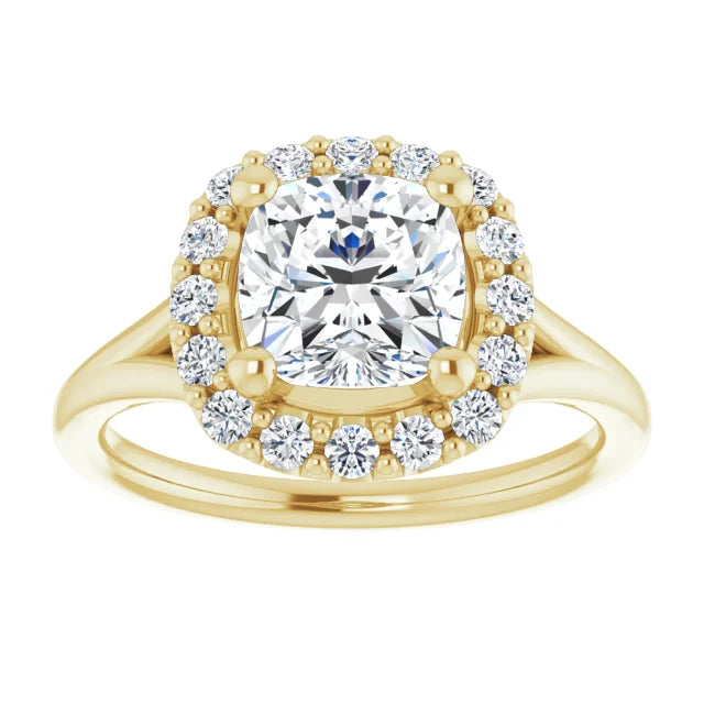 Cushion Halo Style Engagement Ring