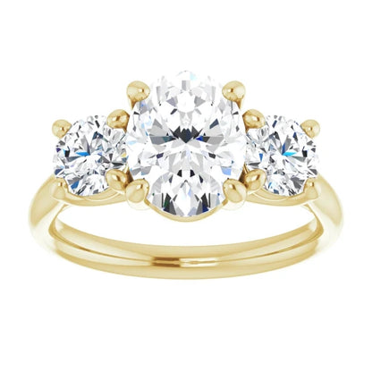 Oval Accent Engagement Ring