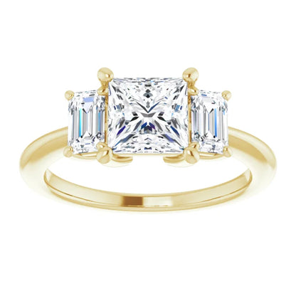 Princess Accent Engagement Ring