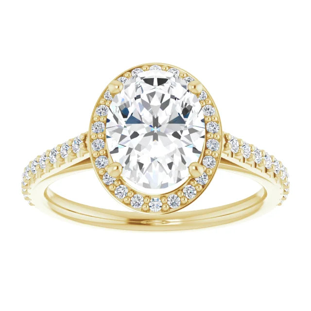 Oval Halo Style Engagement Ring