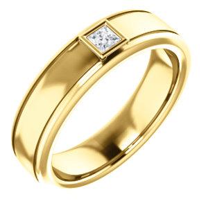 Men's Diamond Wedding Band - I Heart Moissanites