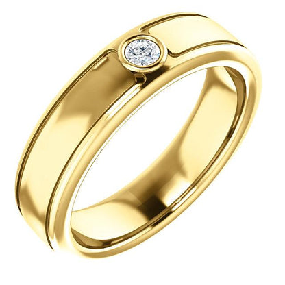 Men's Diamond Wedding Band - I Heart Moissanites