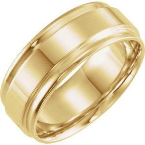 Men's Flat Edge Wedding Band