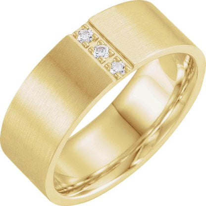 Men's Diamond Wedding Band - I Heart Moissanites