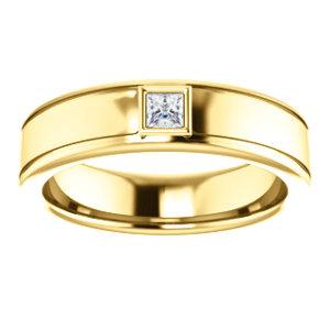 Men's Diamond Wedding Band - I Heart Moissanites