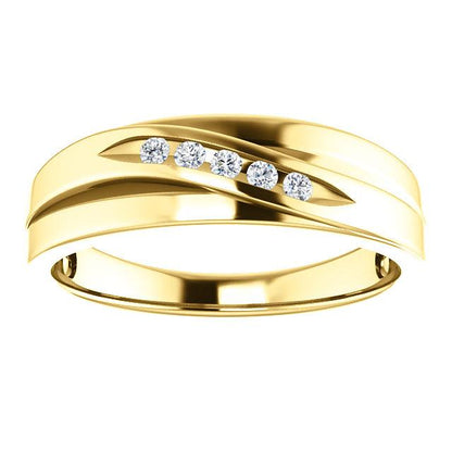 Men's Diamond Wedding Band - I Heart Moissanites