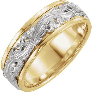 Men's Patterned Wedding Band